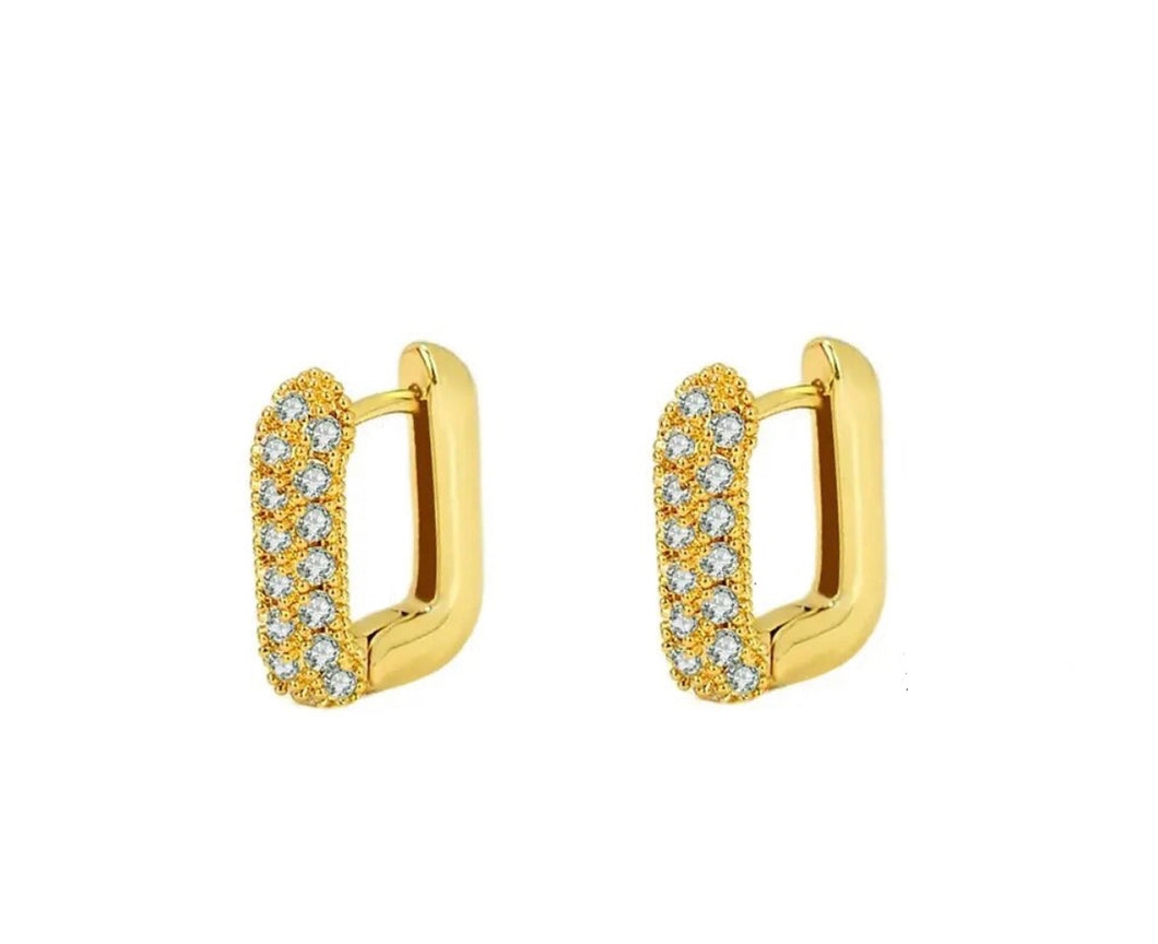 9mm Cubic Zirconia Huggie Earrings