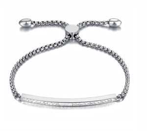 Adjustable Crystal Bar Bracelet - Prince's Boutique 