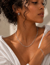 18K Gold Plated Paperclip Chain Set