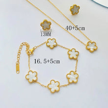 18K Gold Plated Lucky Clover Set