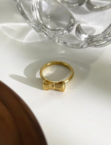 18K Gold Plated Princess Bow Ring