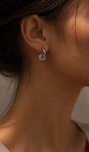 18K Gold Plated Crystal Ball Hoop Earrings