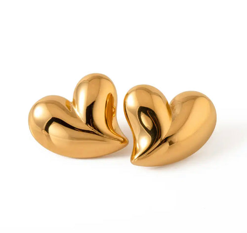 Chunky Love Heart Earrings