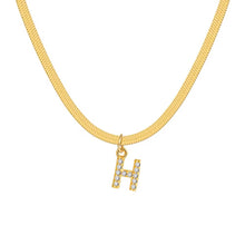 Initial Pendant Snake Chain Necklace