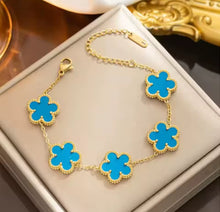 Lucky Blue Clover Bracelet