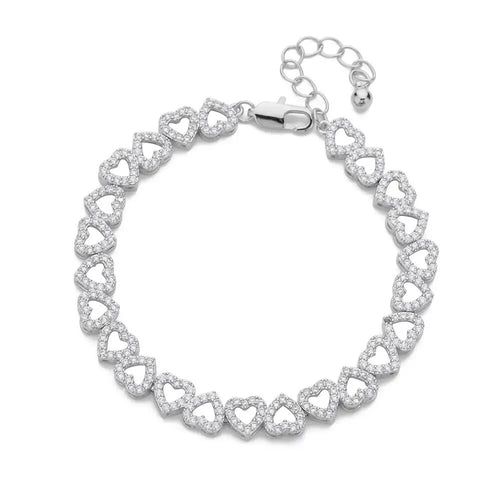Crystal Deluxe Love Heart Bracelet