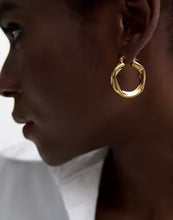 ‘Kam’ Irregular Hoop Earrings