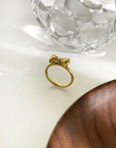 18K Gold Plated Princess Bow Ring