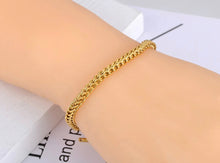 18K Gold Plated Adjustable Chain Link Bracelet - Amour Destinee 