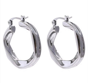 ‘Kam’ Irregular Hoop Earrings