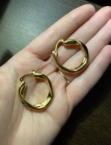 ‘Kam’ Irregular Hoop Earrings