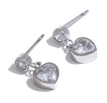 Delicate Love Heart Drop Earrings