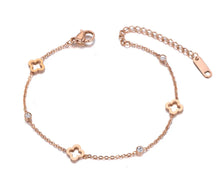 Lucky Clover Cubic Zirconia Bracelet - Prince's Boutique 