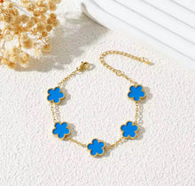 Lucky Blue Clover Bracelet
