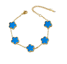Lucky Blue Clover Bracelet