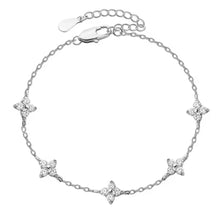 18K Gold Plated Crystal Clover Bracelet