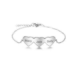 Multiple Name Love Heart Bracelet - Pre Order