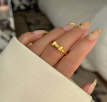 18K Gold Plated Princess Bow Ring