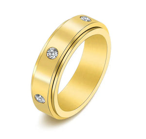 “I Hope You Love It” Rotating Cubic Zirconia Band Ring