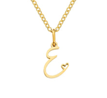 18K Gold Plated Love Heart Initial Necklace - Prince's Boutique 