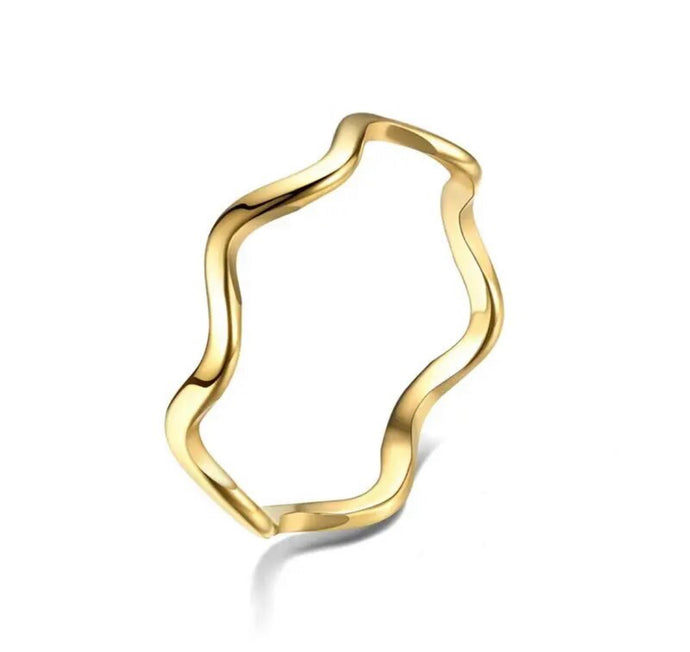 Minimal Irregular Swirl Ring