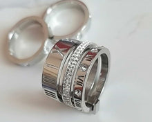 Silver Triple Stacked Roman Numeral Band Ring - Pre Order - Prince's Boutique 