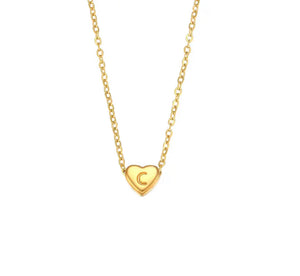 gold initial necklace 