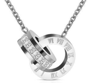 Double Up Roman Numeral Pendent Necklace - Prince's Boutique 