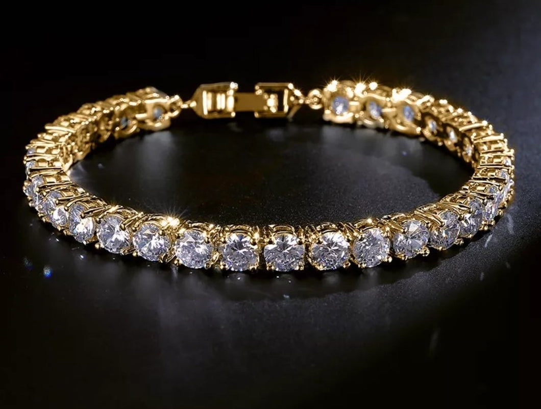 Elegant Crystal Gem Tennis Bracelet - Prince's Boutique 