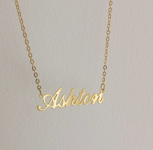 Women's 18K Gold Plated Personalised Name Necklace - Pre Order - Prince's Boutique 