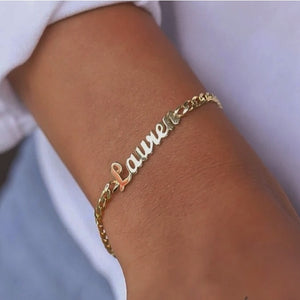 18K Gold Plated Personalised Chain Link Bracelet - Pre Order - Prince's Boutique 