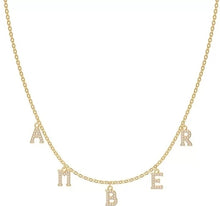 925 Sterling Silver Personalised Name/Initials Pendant Necklace - Amour Destinée