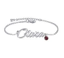 Personalised Charm  Birthstone Bracelet - Prince's Boutique 