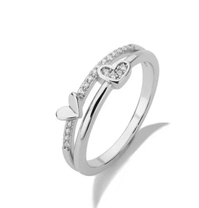 Elegant Cubic Zirconia Heart Ring - Prince's Boutique 