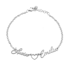 Heart Multiple Name Link Chain Bracelet - Prince's Boutique 