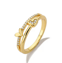 Elegant Cubic Zirconia Heart Ring - Prince's Boutique 